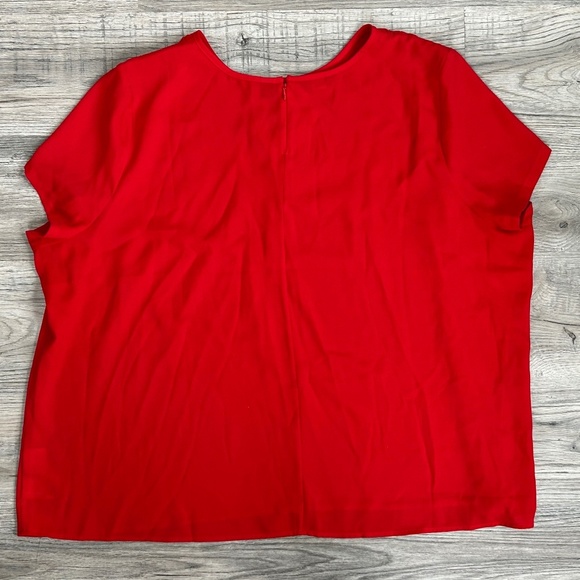 Lands End Flowing Red Blouse Sz 26W - Picture 2 of 9